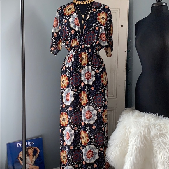 dark floral maxi dress